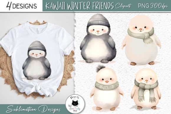 Adorable Winter Animal Clipart for Your Projects