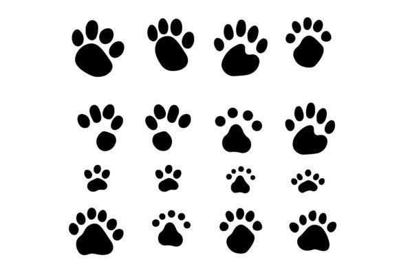 Animal Footprints Silhouette: Nature's Graphic Mark