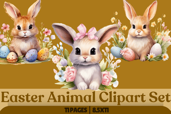 Bring Spring to Life with Easter Animal Clipart Set