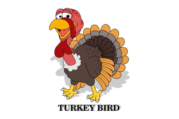 Charming Turkey Cartoon: A Creative Design Asset Breakdown