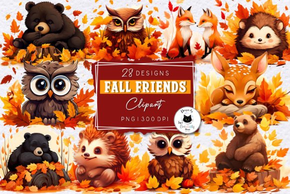 Cute Forest Animal Clipart | Fall PNG: Elevate Your Autumn Designs
