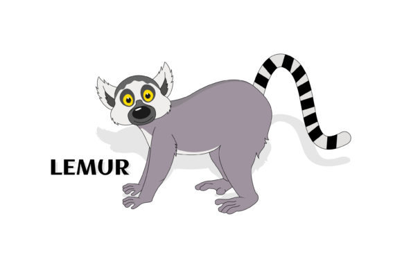 Cute Lemur Animal Cartoon: A Playful Premium Font for Modern Brands