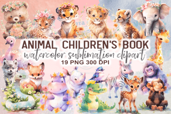 Enchanting Animal Children's Book Clipart for Creative Projects