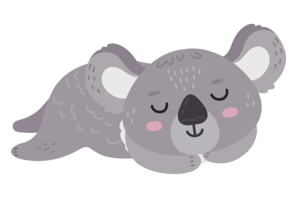 Koala Sleeping: A Touch of Scandinavian Charm for Your Projects