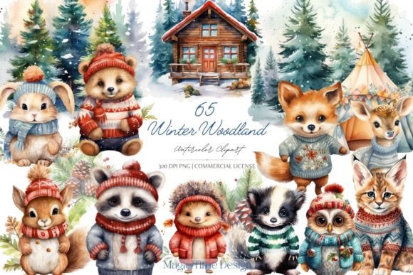 Watercolor Winter Woodland Animal: A Designer's Cozy Toolkit