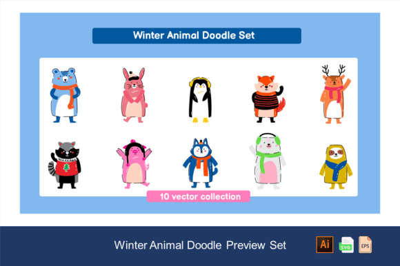 Winter Animal Doodle Set: Your Guide to Charming Seasonal Design
