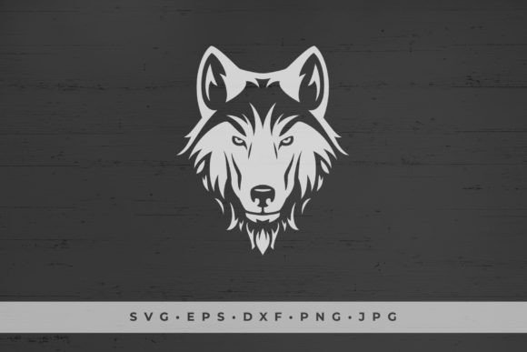 Wolf Wild Dog: A Furry Head Design for Fierce Branding